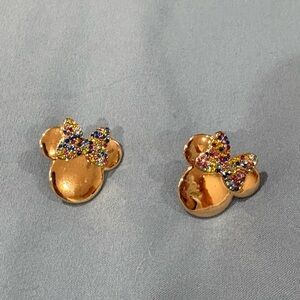 BaubleBar Gold Minnie Mouse Earrings